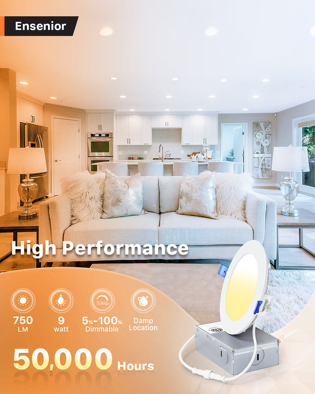 Ensenior 6CCT Led Recessed Ceiling Light