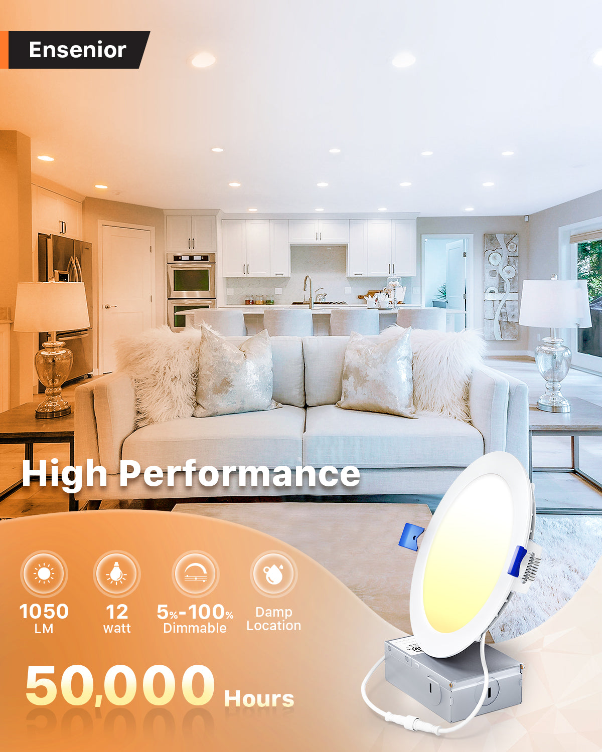 Ensenior 6CCT Led Recessed Ceiling Light