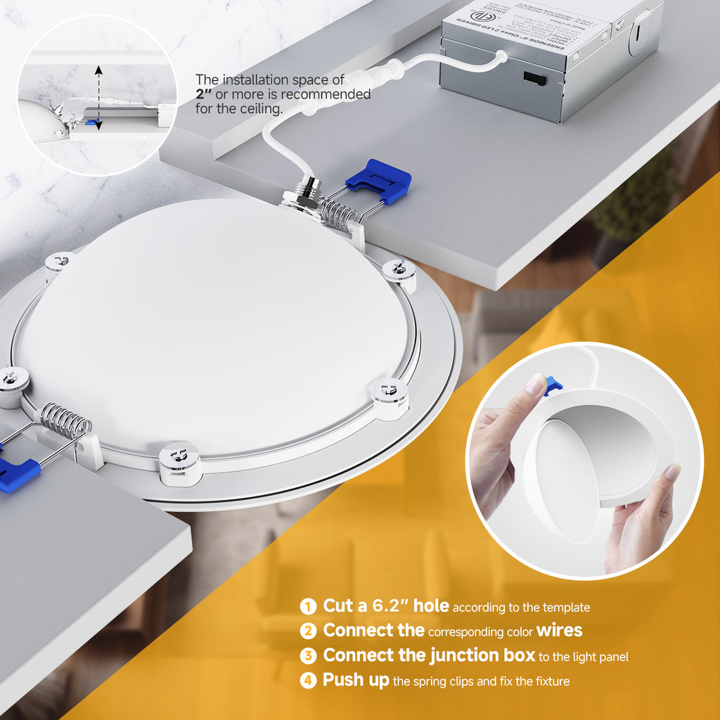 Ensenior  6/4 inch 5CCT LED Eyeball Recessed Lighting