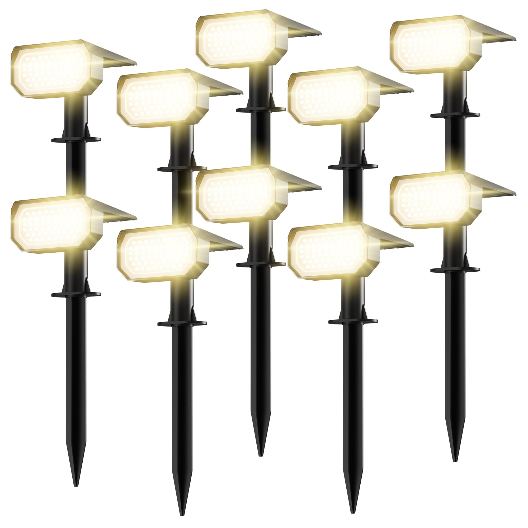 Solar Spotlights Outdoor, 3000K LED Solar Garden Lights