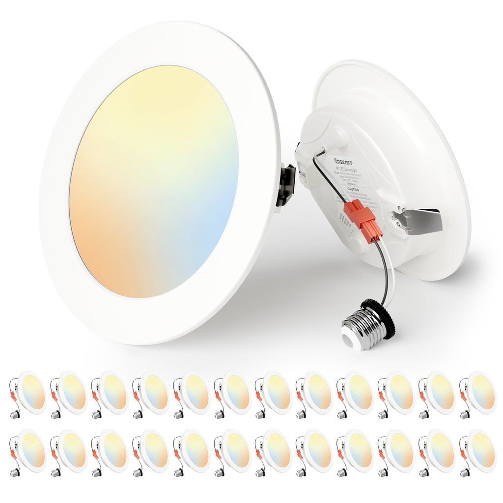 Ensenior 4 Inch LED Retrofit Recessed Can Lights, 5CCT, 7W, 700LM