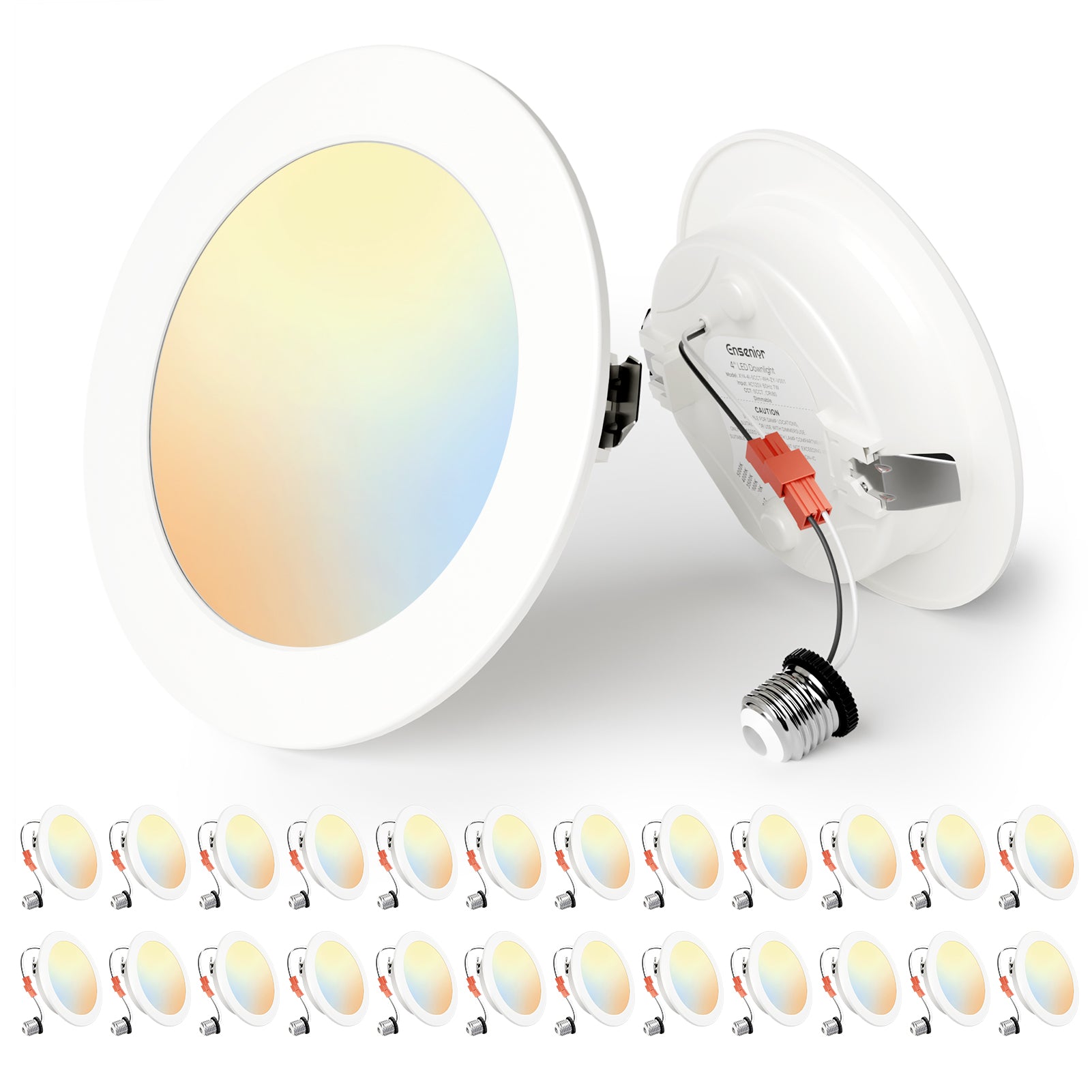 Ensenior 4 Inch LED Retrofit Recessed Can Lights, 5CCT, 7W, 700LM