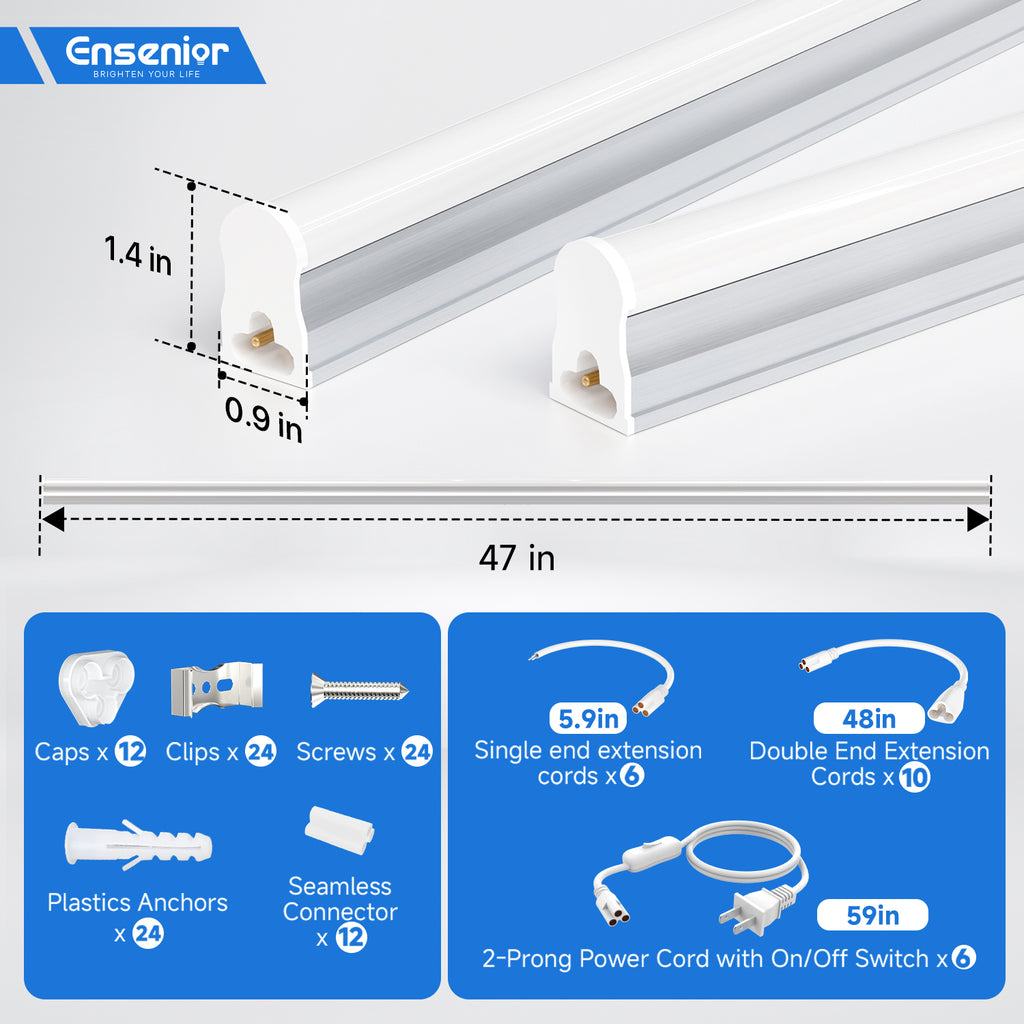 Ensenior T5 4Ft LED Shop Lights