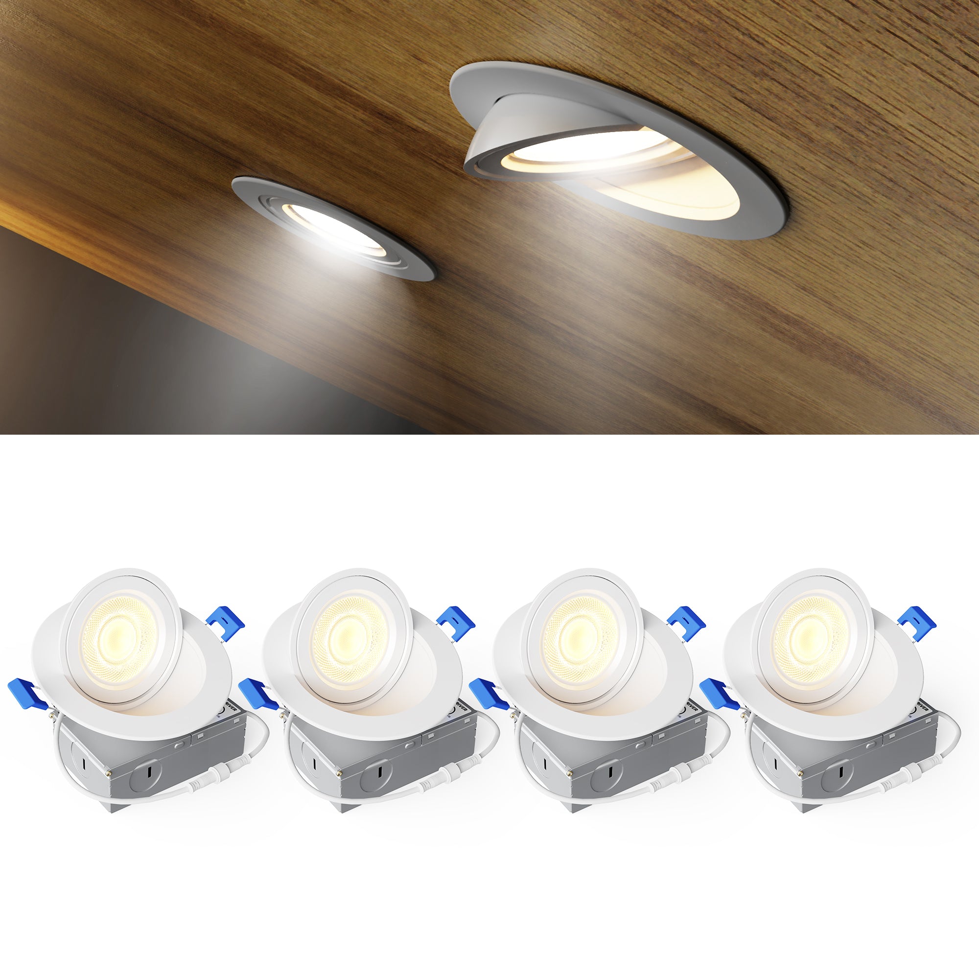 Ensenior  6/4 inch 5CCT LED Eyeball Recessed Lighting