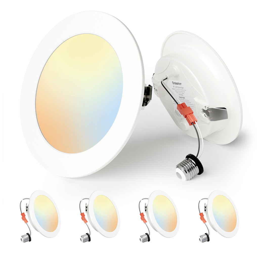 Ensenior 4 Inch LED Retrofit Recessed Can Lights, 5CCT, 7W, 700LM
