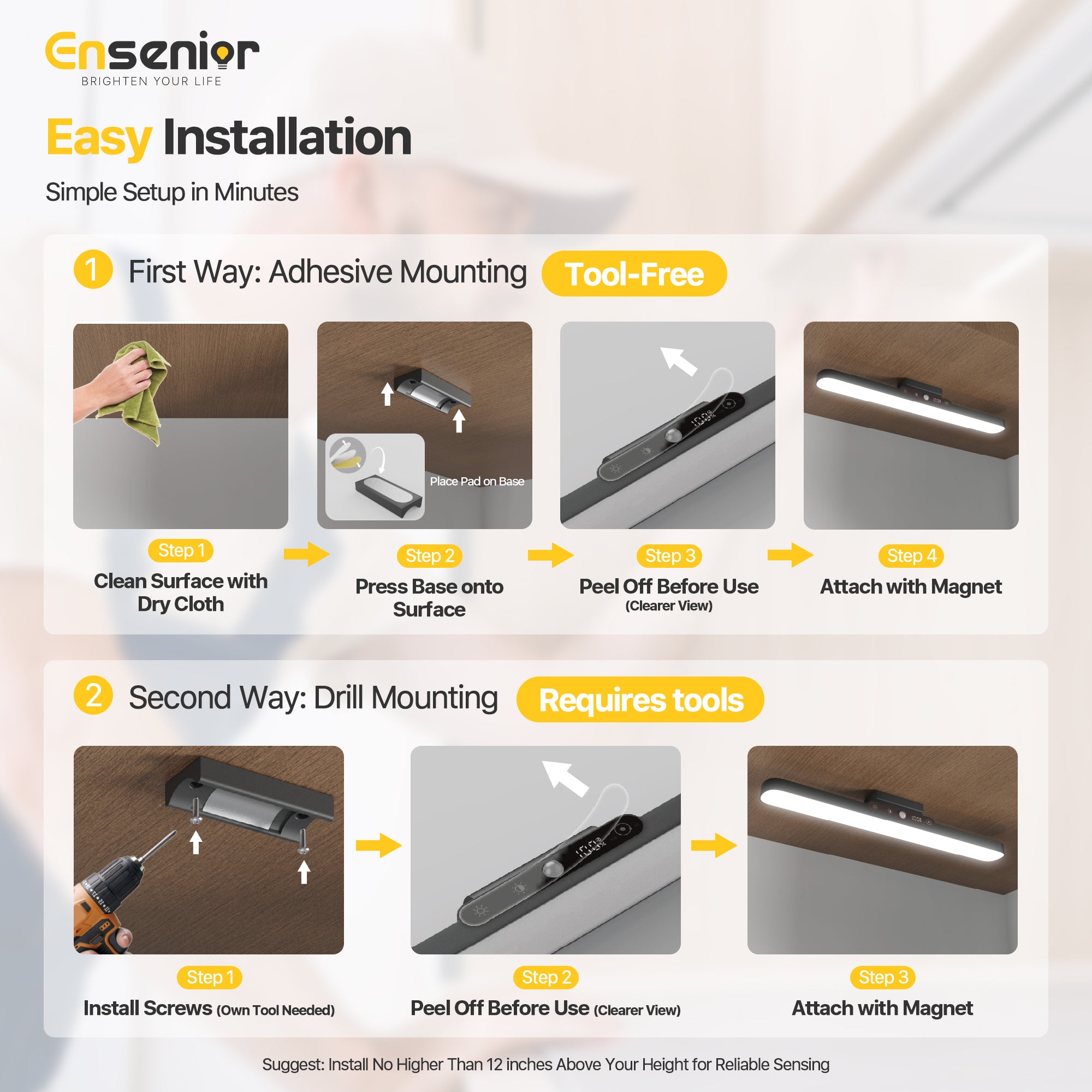 Under Cabinet Motion Sensor Lighting