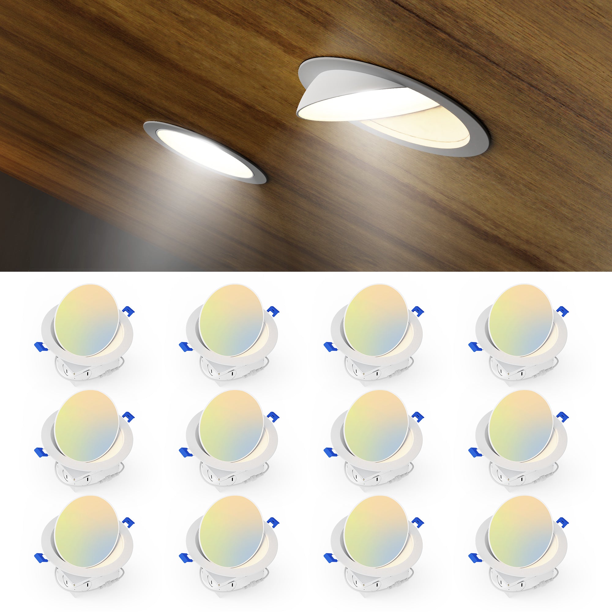 Ensenior  6/4 inch 5CCT LED Eyeball Recessed Lighting