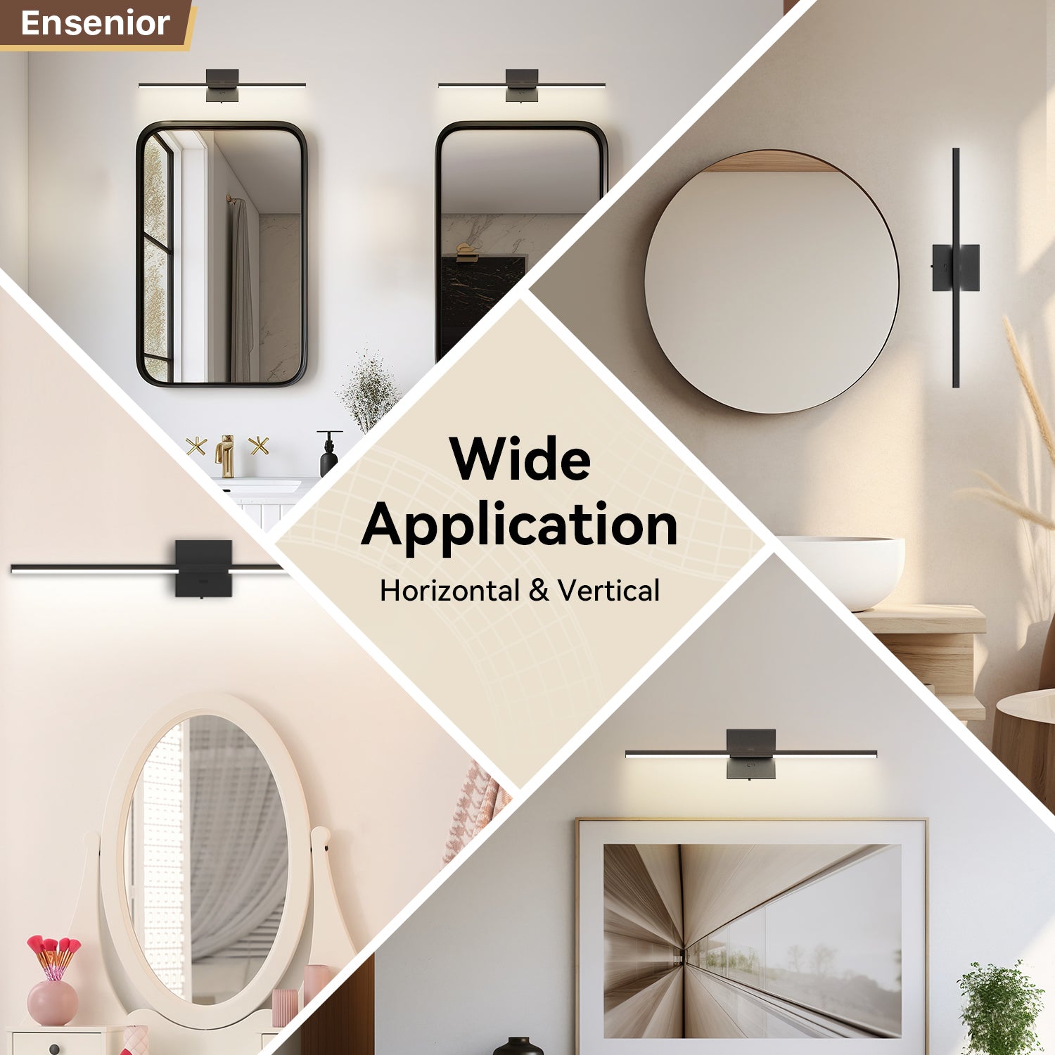 Ensenior Modern Bathroom Vanity Light