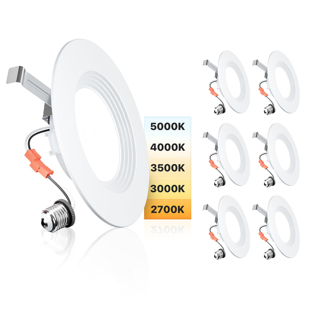 Ensenior 5/6 Inch 5CCT LED Can Lights, Retrofit Led Recessed Lighting