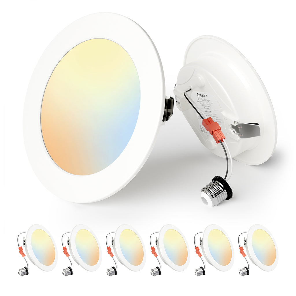 Ensenior 4 Inch LED Retrofit Recessed Can Lights, 5CCT, 7W, 700LM