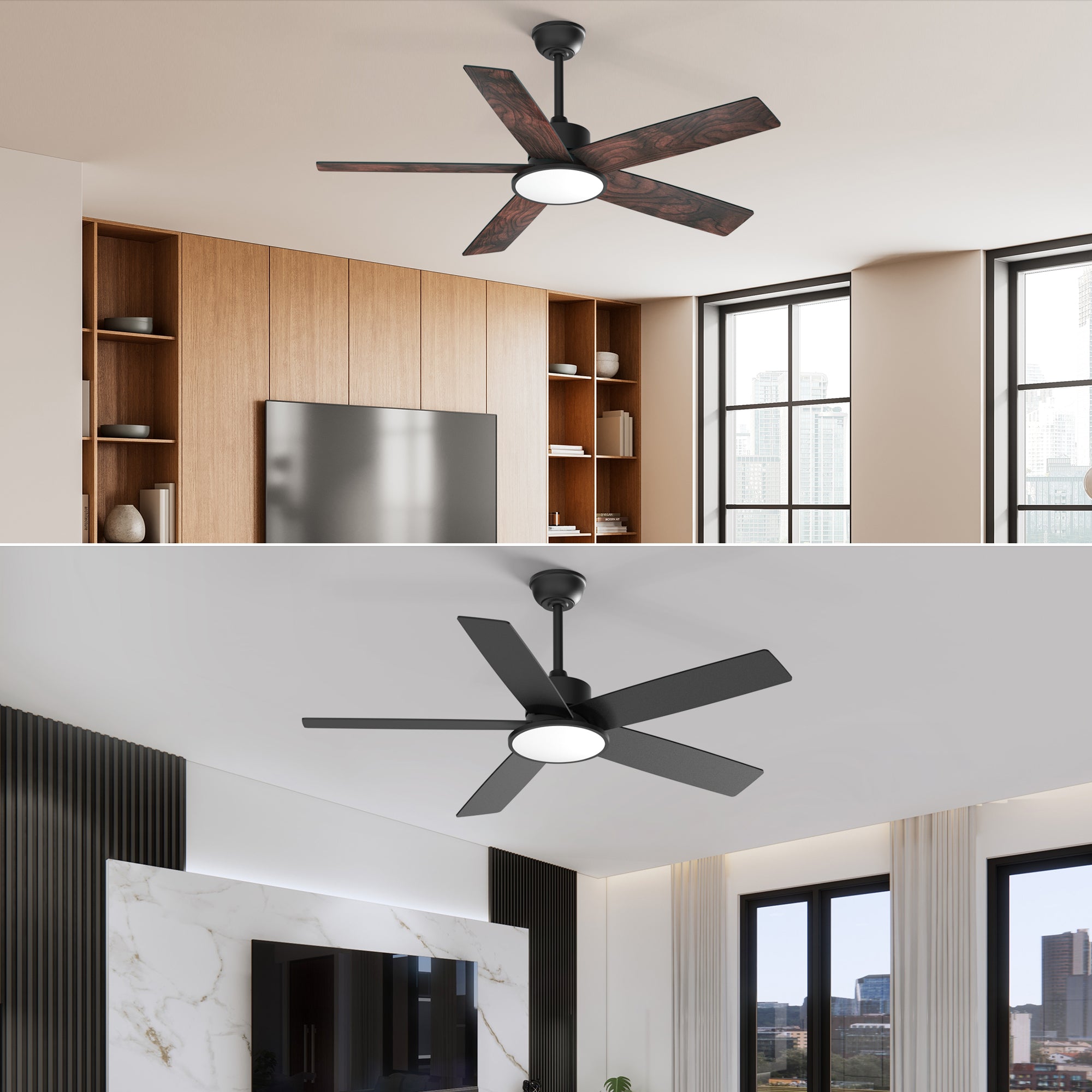 Ensenior Smart 52" Ceiling Fan with Light