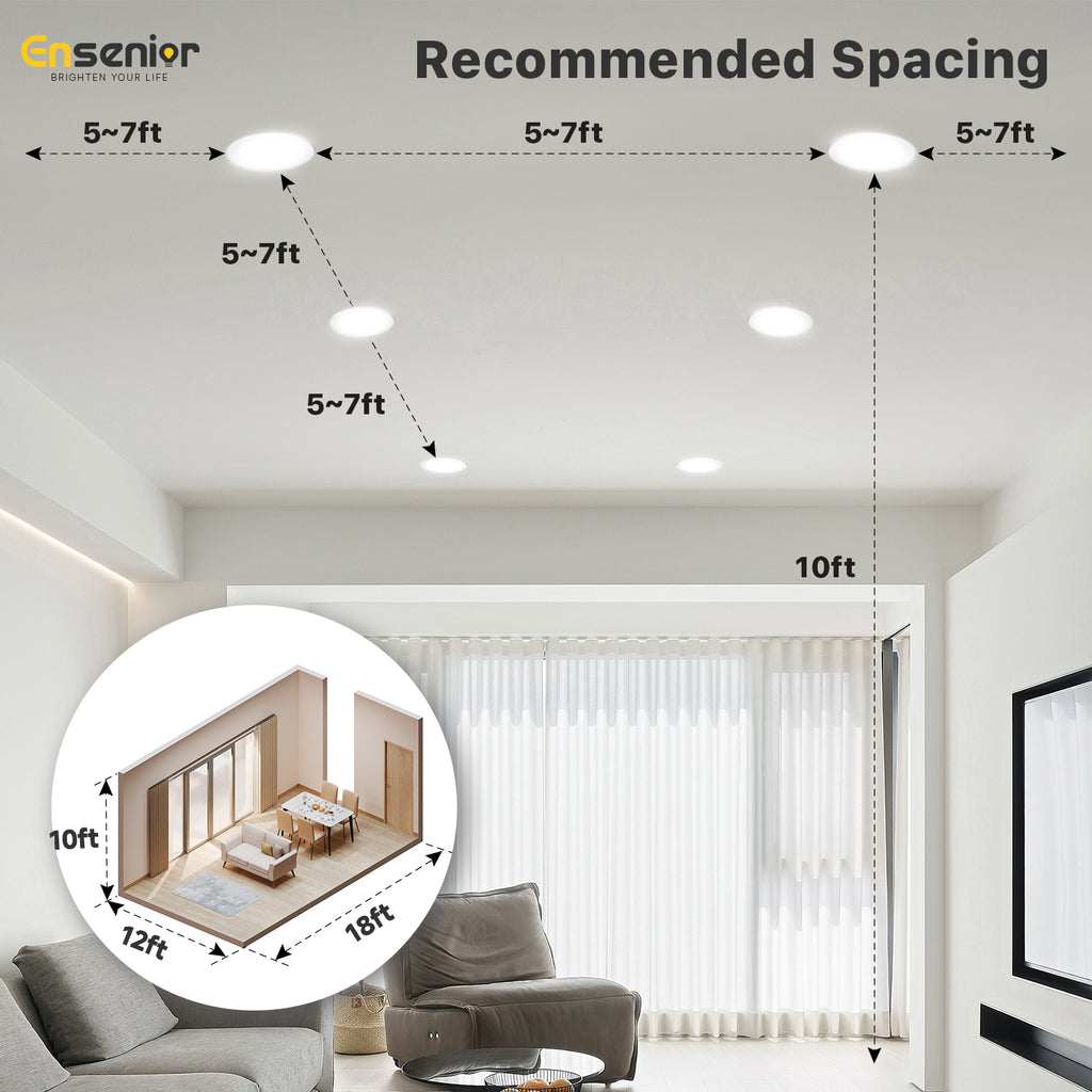 Ensenior 6-Inch LED Recessed Ceiling Light